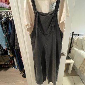 Zara oversize grey corduroy overall